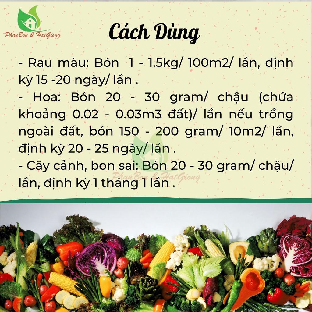 Phân Bón NPK 20 20 15 + TE BIO GREEN 500Gr Tan Trong Nước100% Chuyên Cho Hoa, Cây Cảnh Giúp Cây Ra Hoa, Hoa Đẹp, Lâu Tàn