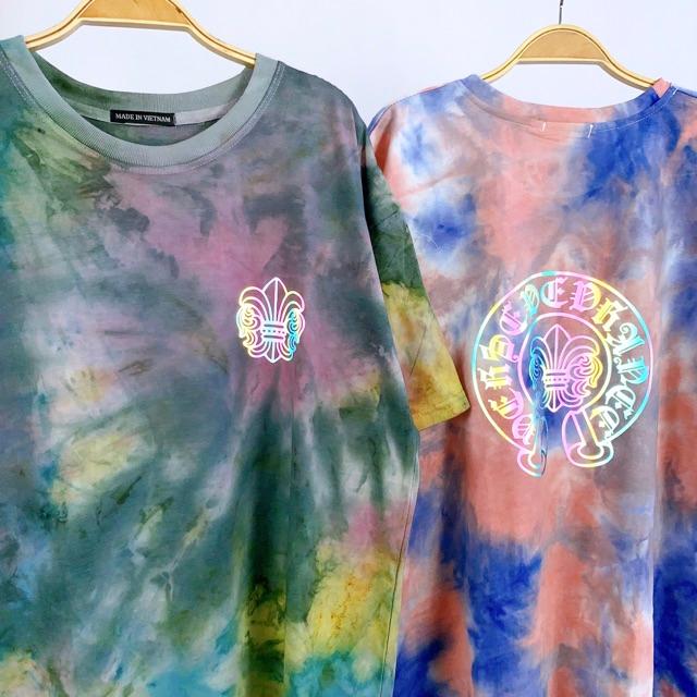 ÁO TIE DYE LOANG MÀU PHẢN QUANG 2 MẶT 7 SẮC