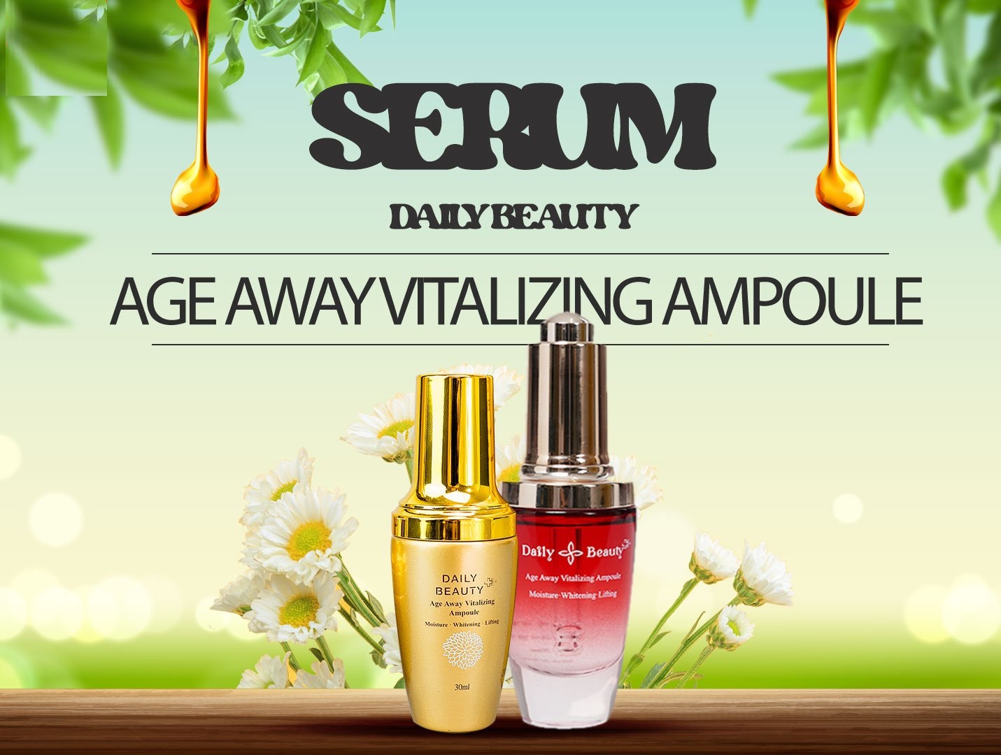 Combo 3 hộp Serum Daily Beauty Age Away Vitalizing Ampoule Đánh Thức Thanh Xuân sản phẩm nhập khẩu chính ngạch Hàn Quốc