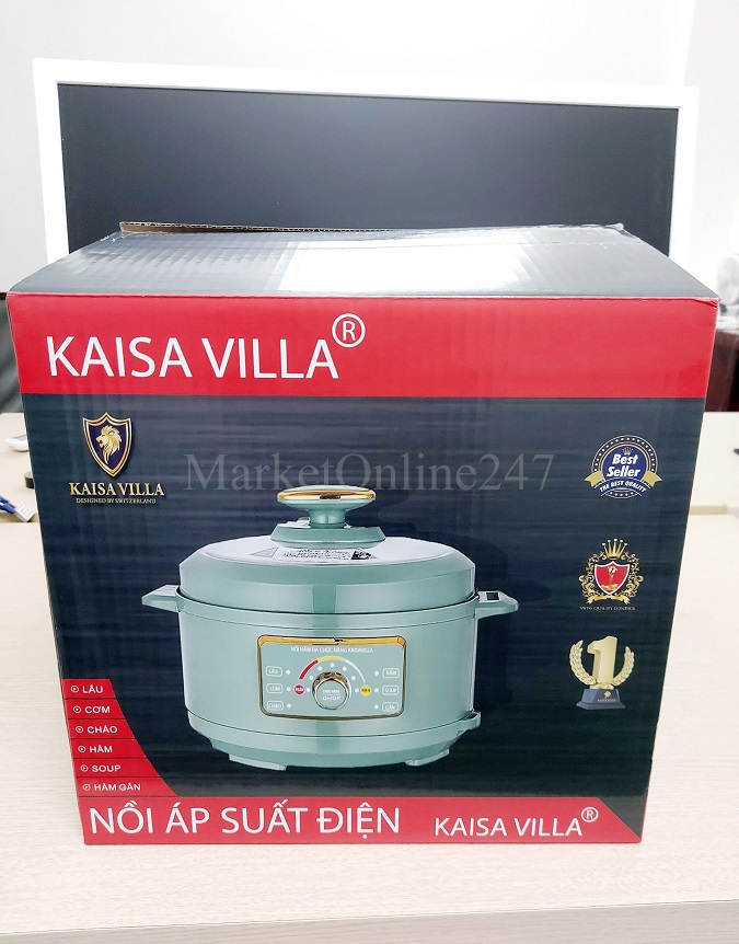 Nồi Áp Suất Điện Đa Năng Kaisa Villa 3.5L - Nấu Cơm, Cháo, Soup, Lẩu, Hầm, Gân - Hàng Chính Hãng