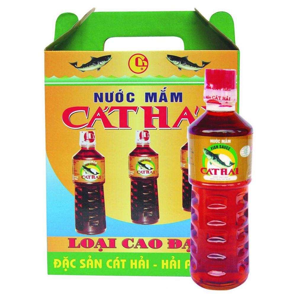 Hộp 3 Chai Nước Mắm Cát Hải Cao Đạm 500ml