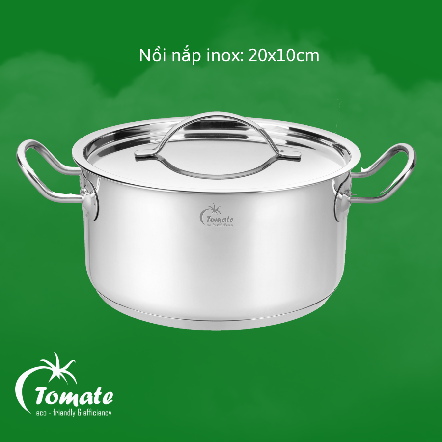 Bộ Nồi Chảo Inox 304 – 7 Món TOM 0707 - Nồi từ - 5 lớp đáy - chảo chống dính - nắp inox