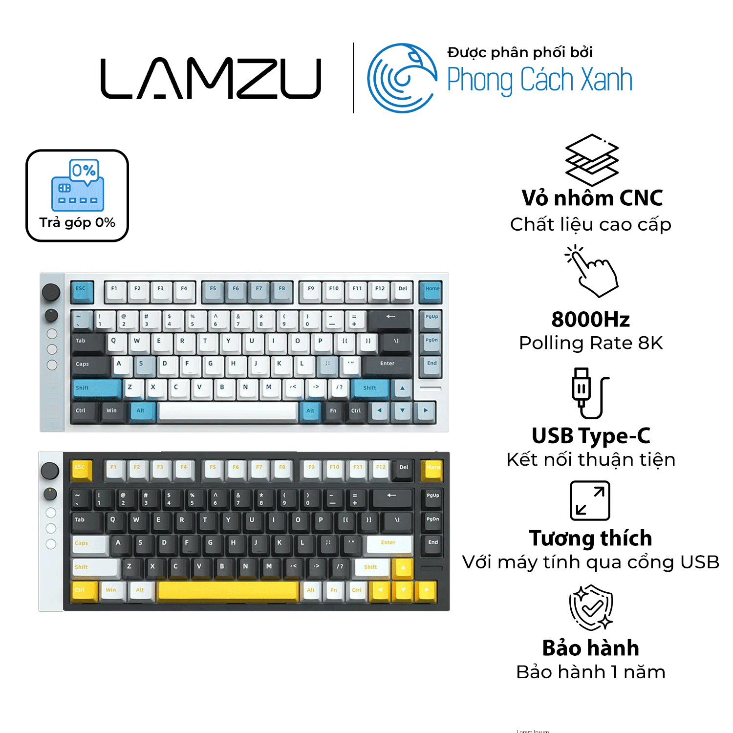 Bàn phím HE Lamzu Jet 75 8K - Hỗ trợ Rapid Trigger - Hàng Chính Hãng