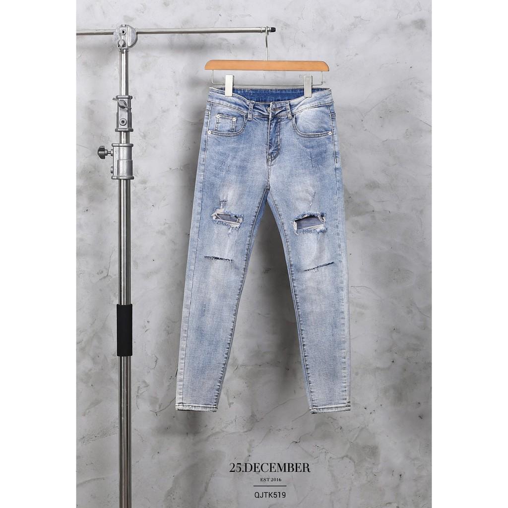 Quần JEAN nam đẹp 25.DECEMBER cao cấp - Dáng Skinny QJTK519