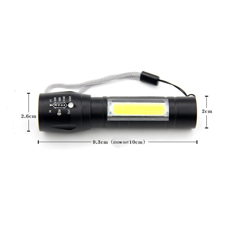 Đèn Pin Mini Siêu Sáng Cao Cấp Có Zoom - Hàng Chính Hãng