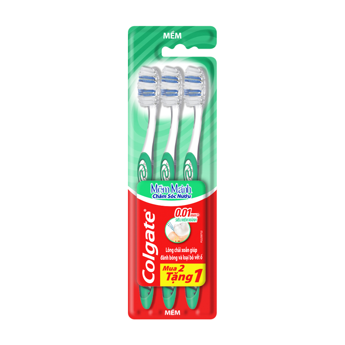 Bộ 3 bàn chải Colgate chăm sóc nướu ( màu ngẫu nhiên )