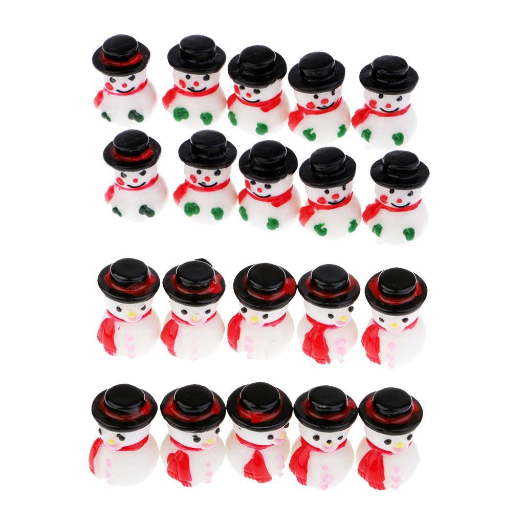 20pcs Snowman Doll Christmas Decoration DIY Handmade Snowman Ornaments Decor
