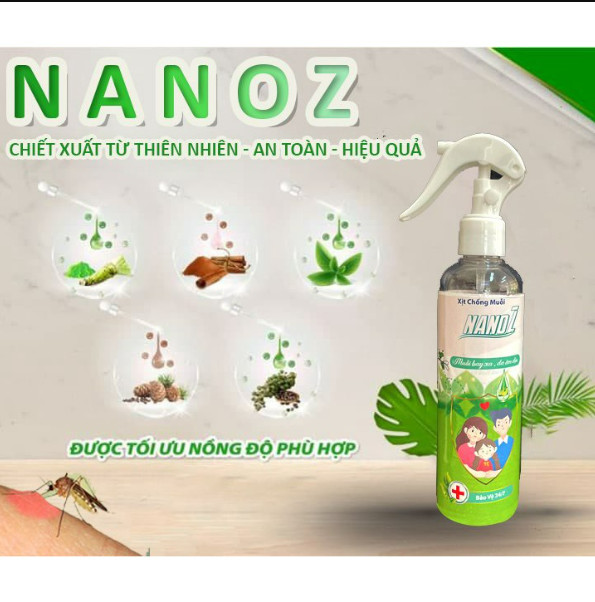 Xịt Đuổi Muỗi Hương Thảo Mộc Sinh Học NANOL - Chống Muỗi, Côn Trùng, Tinh dầu Sả Chanh An Toàn Cho Gia Đình