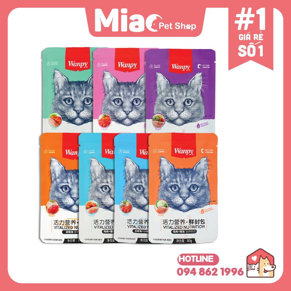 Pate Wanpy dành cho mèo gói 80gr Nhiều hương vị