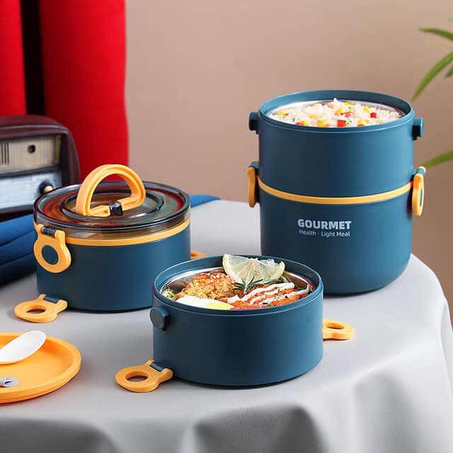 HỘP CƠM 3 TẤNG MỘT MÀU GOURMET MẪU MỚI SIÊU ĐẸP