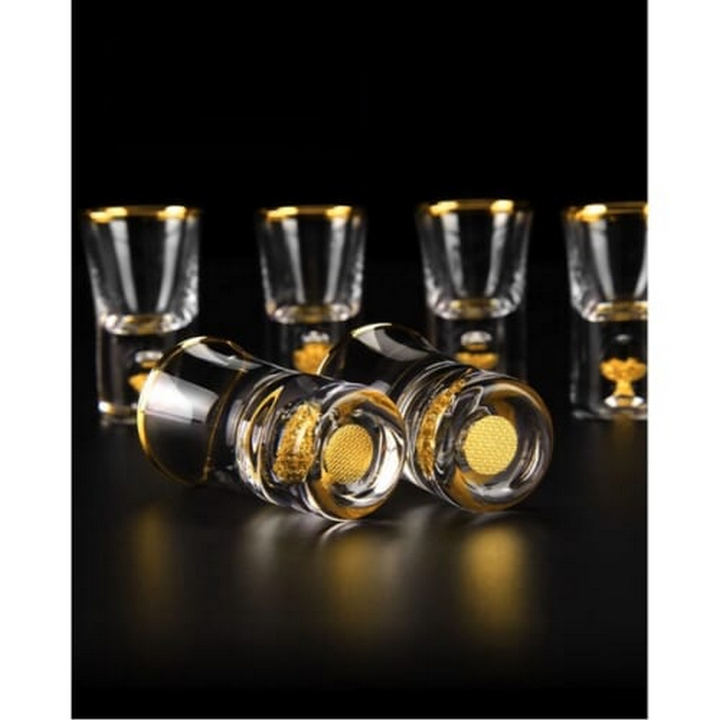 Bộ Ly Rượu Pha Lê Vàng 24K Billionaire Carafe - Home and Garden