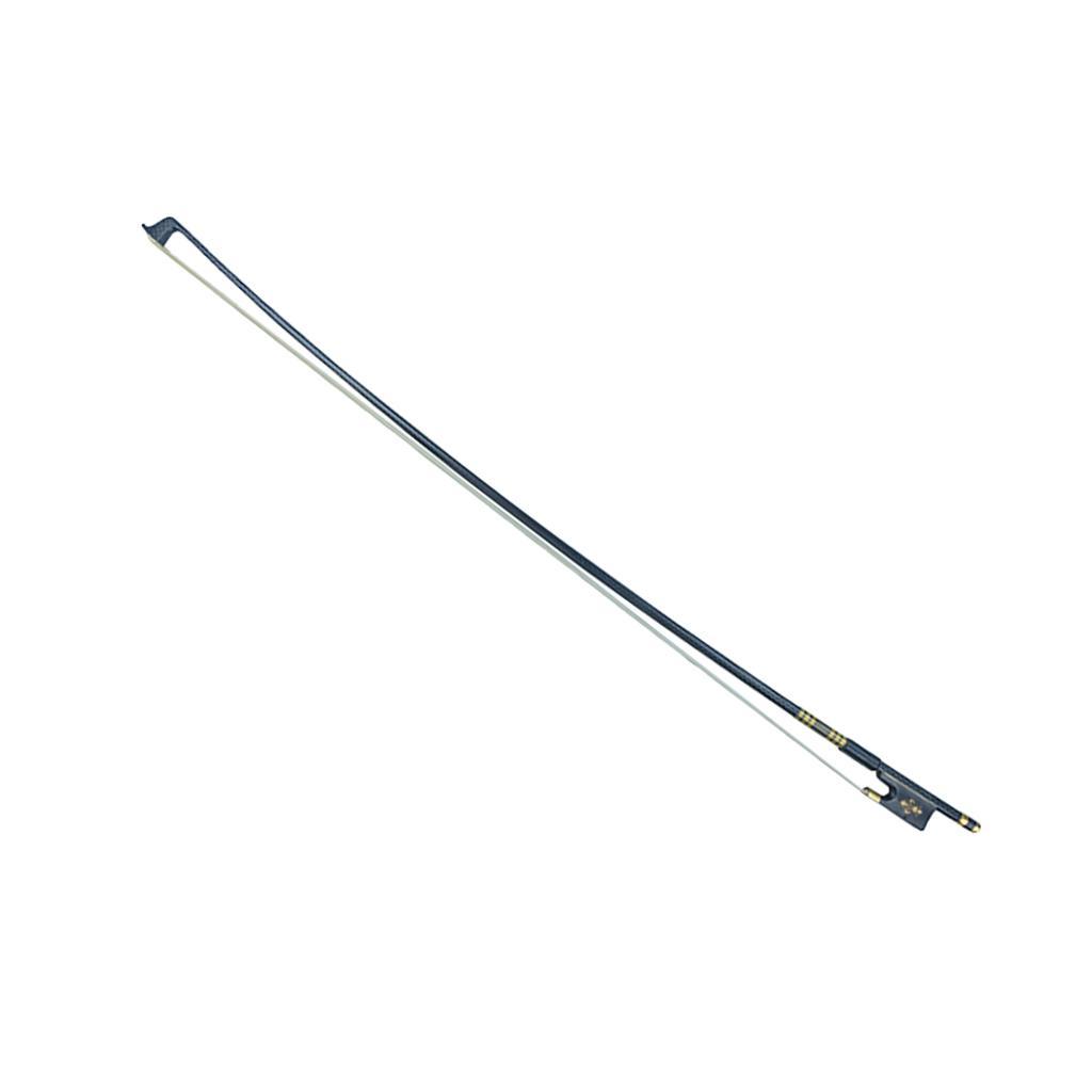Complete 4/4 Carbon Fiber Violin Bow with Russian Mongolian Ebony Curl