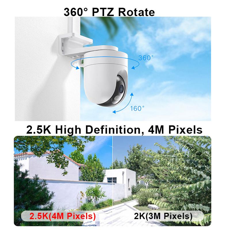 Máy ảnh ngoài trời Xiaomi CW400 2.5K Smart 360 PTZ WiFi CCTV Giám sát video Webcam IP66 Waterproof MI Home Secuirty IP Camera màu: Thêm 64GB TF