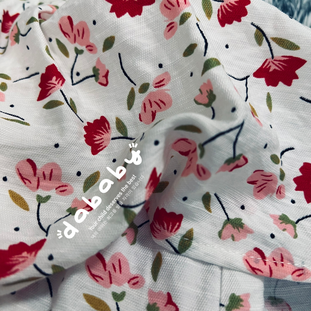 Váy babydoll vải đũi mềm, mát họa tiết hình hoa siêu xinh cho bé iu từ 10-35kg. HOÀN TIỀN NẾU SẢN PHẨM KHÔNG NHƯ HÌNH