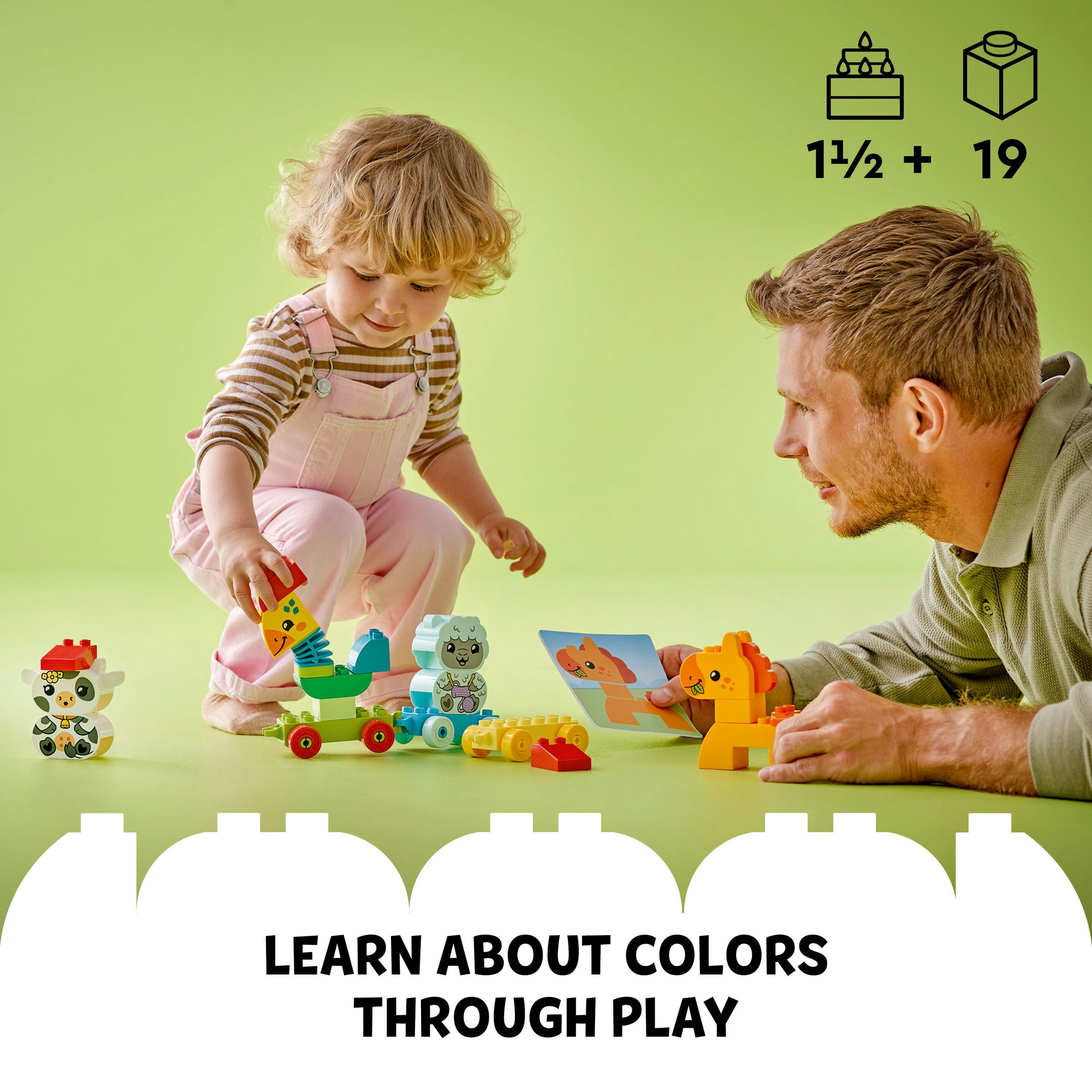 Đồ Chơi Lắp Ráp: Tàu Lửa Động Vật - LEGO DUPLO 10412 (19 chi tiết)