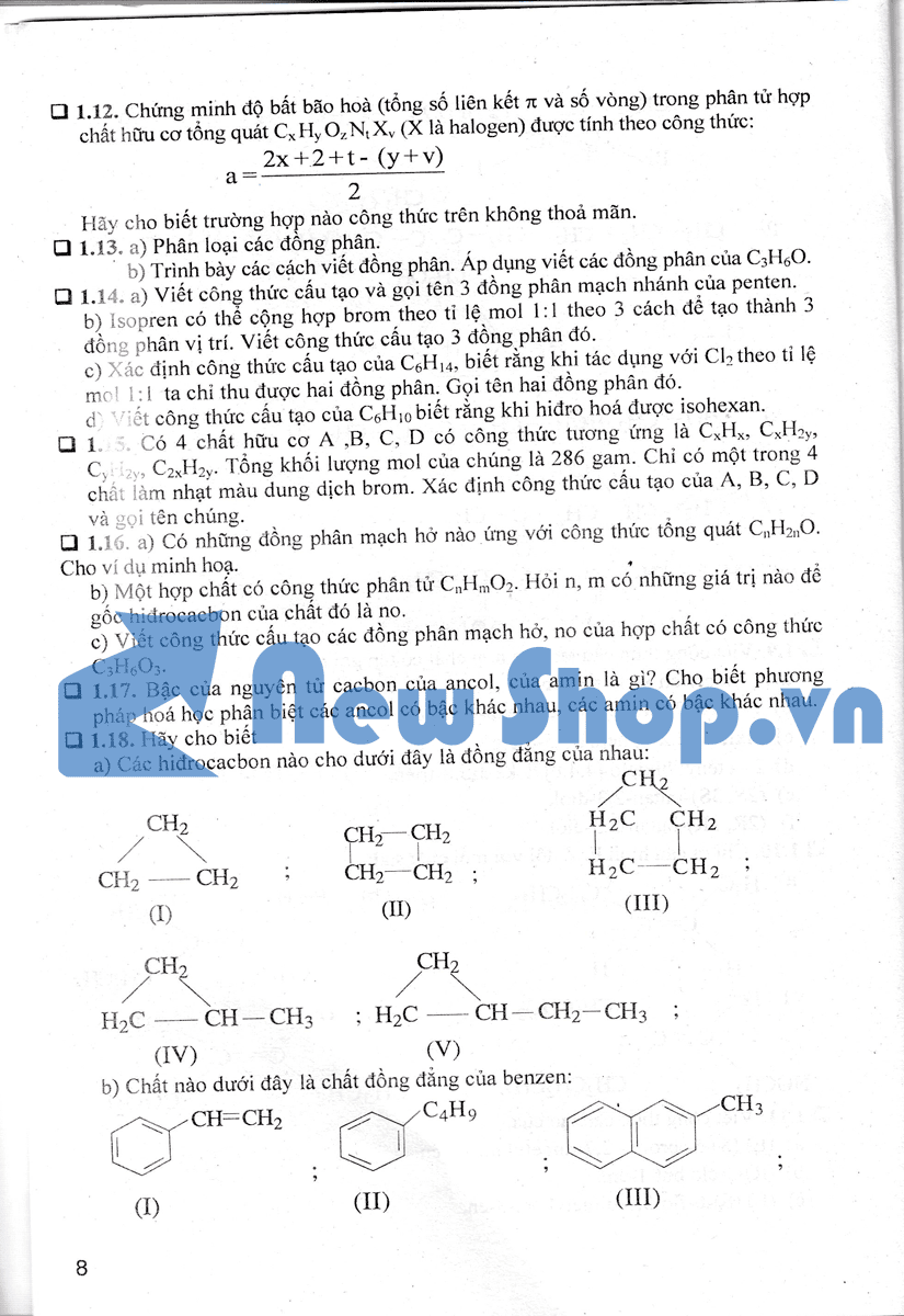 Bài Tập Lí Thuyết Và Thực Nghiệm Hóa Học - Hóa Học Hữu Cơ - Tập 2