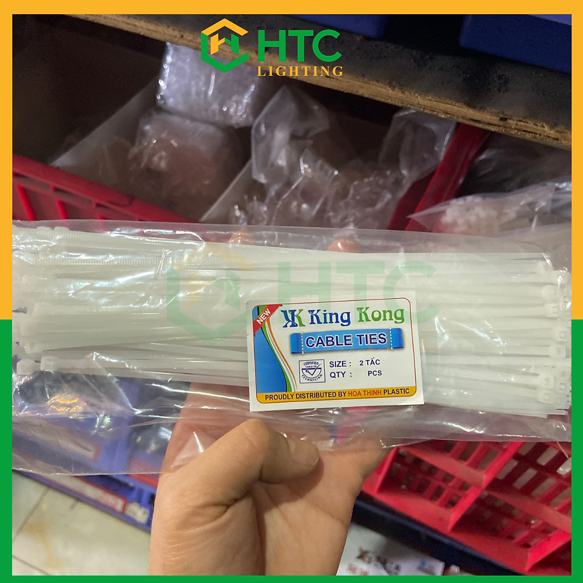 Combo 5 bịch -Dây rút nhựa 10cm ,15cm, 20cm, 30cm - màu trắng