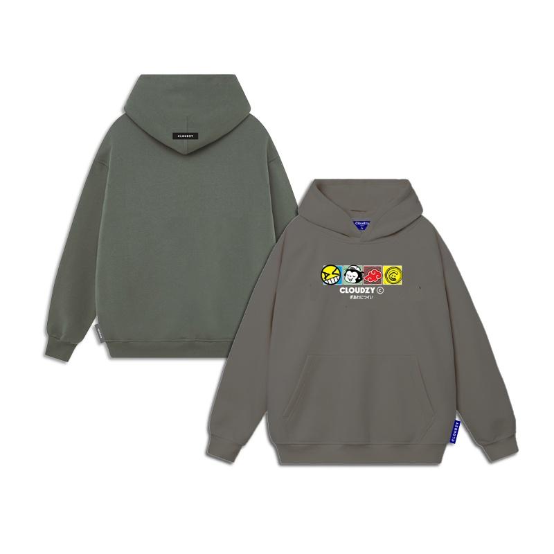 Áo hoodie nữ form rộng nam local brand unisex cặp đôi nỉ ngoại cotton có mũ xám đen dày cute zip oversize TEAMMATE