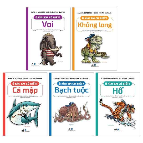 Combo Ô Kìa! Em Có Biết?: Bạch Tuộc + Cá Mập + Hổ + Khủng Long + Voi