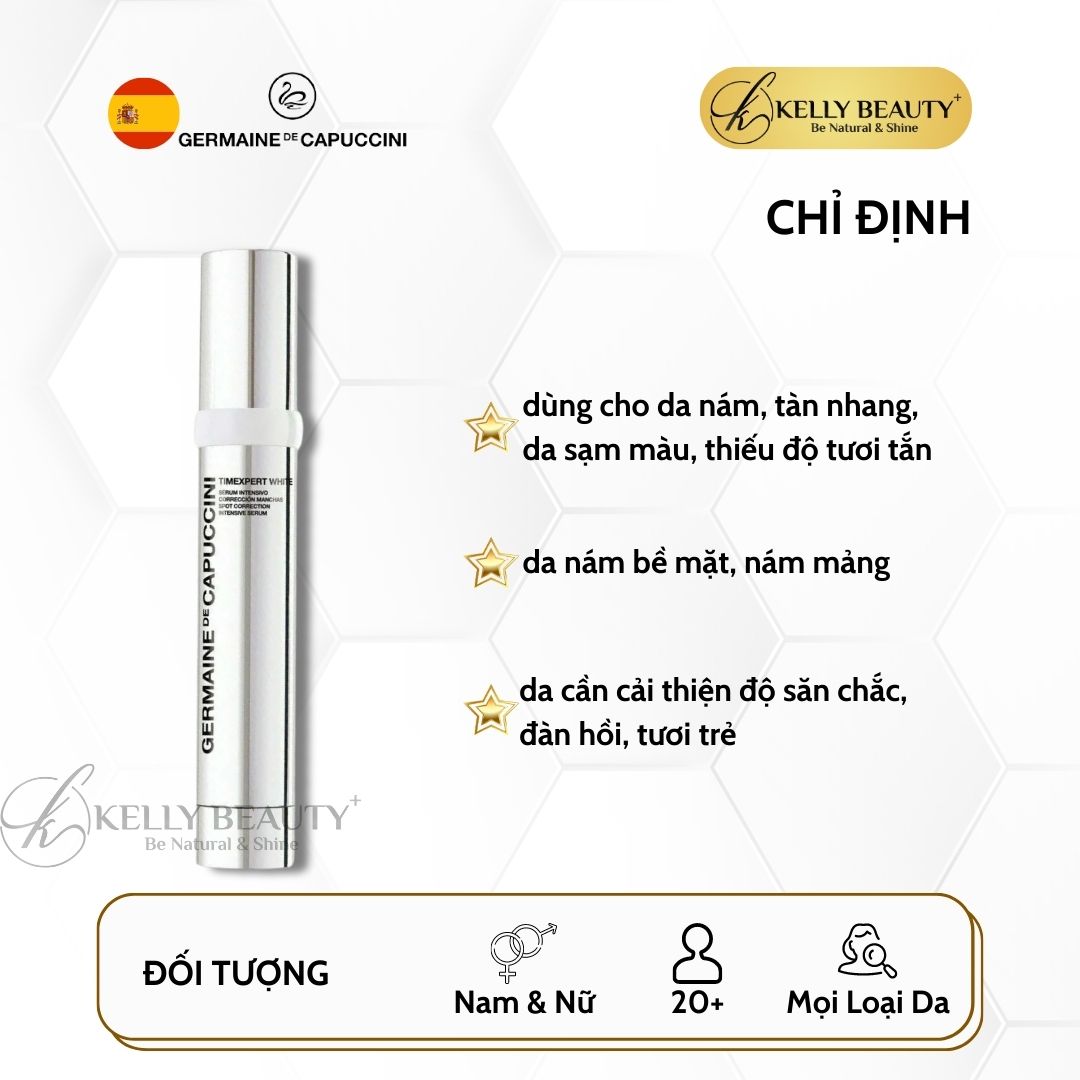 Tinh Chất Mờ Nám Sạm Germaine TIMEXPERT WHITE Spot Correction Intensive Serum - Phân Giải Hắc Tố, Sáng Da | Kelly Beauty