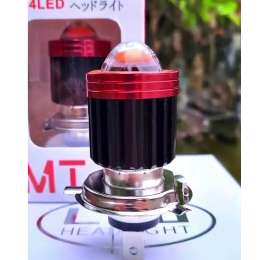 Đèn pha LED bi cầu cắt sáng mẫu mới có thêm mắt cú chân đèn H4 lắp đc nhiều dòng xe