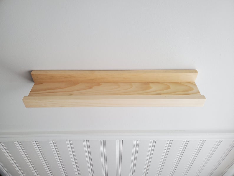 Kệ treo tường trang trí để sách giá đồ dùng trong gia đình dài 60cm gỗ thông tự nhiên