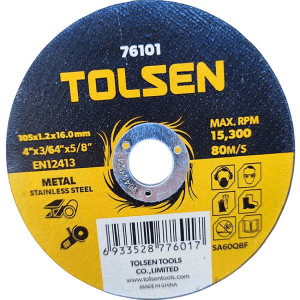 ĐĨA CẮT SẮT &amp; INOX 105X1.2X16MM 76101 TOLSEN - HÀNG CHÍNH HÃNG