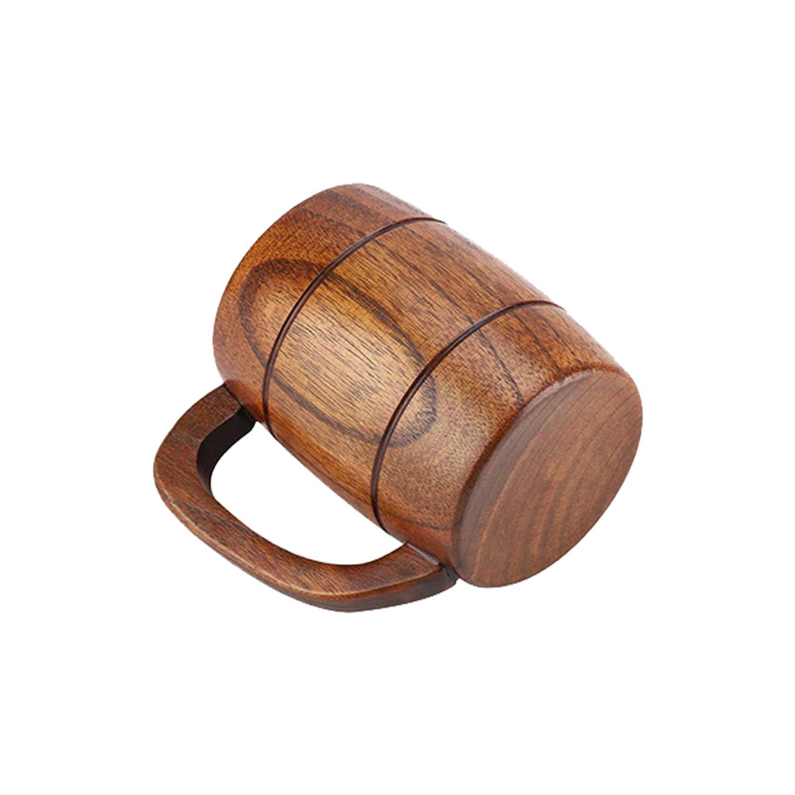 Wood Beer Mug Camping Cup Coffee Cup Vintage 400ml for Home