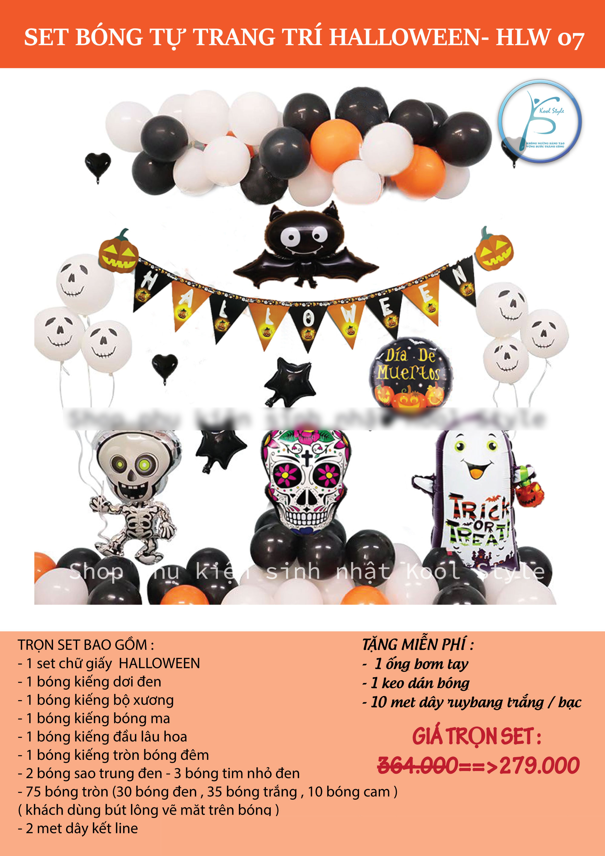 Set Trang Trí Lễ Hội Halloween Tự Làm - Kool Style
