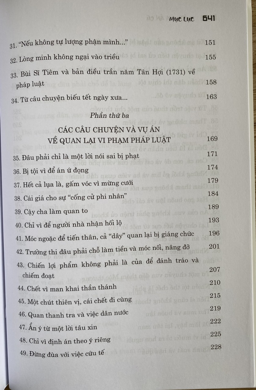 Luật Xưa Án Cũ