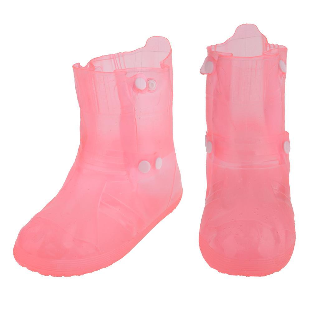 Waterproof Rain Snow Boots Shoes Covers Reusable Anti-Slip Foldable Thicken Sole Overshoes Galoshes, Women Men