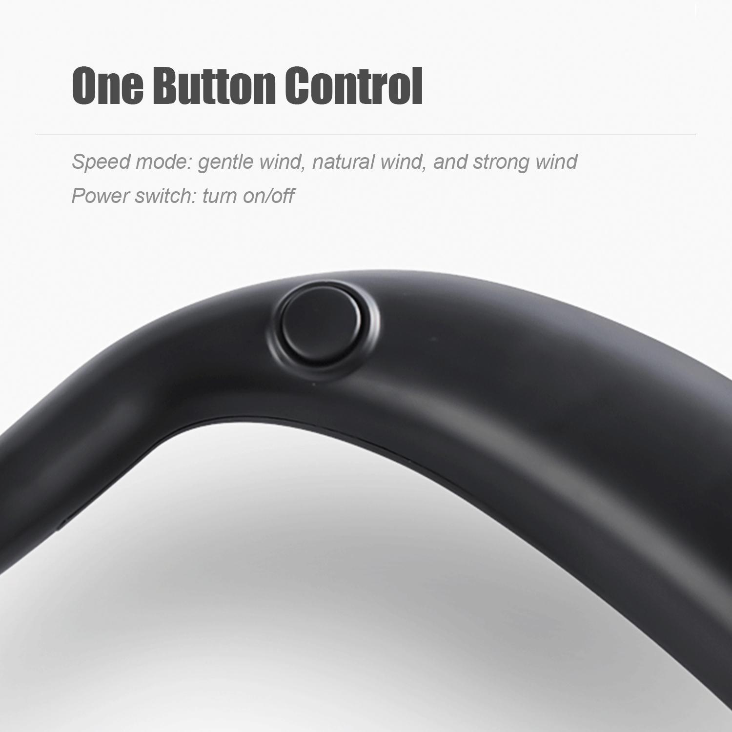 Quạt đeo cổ di động mini 3 chế độ mát, hoạt động yên tĩnh, sạc USB