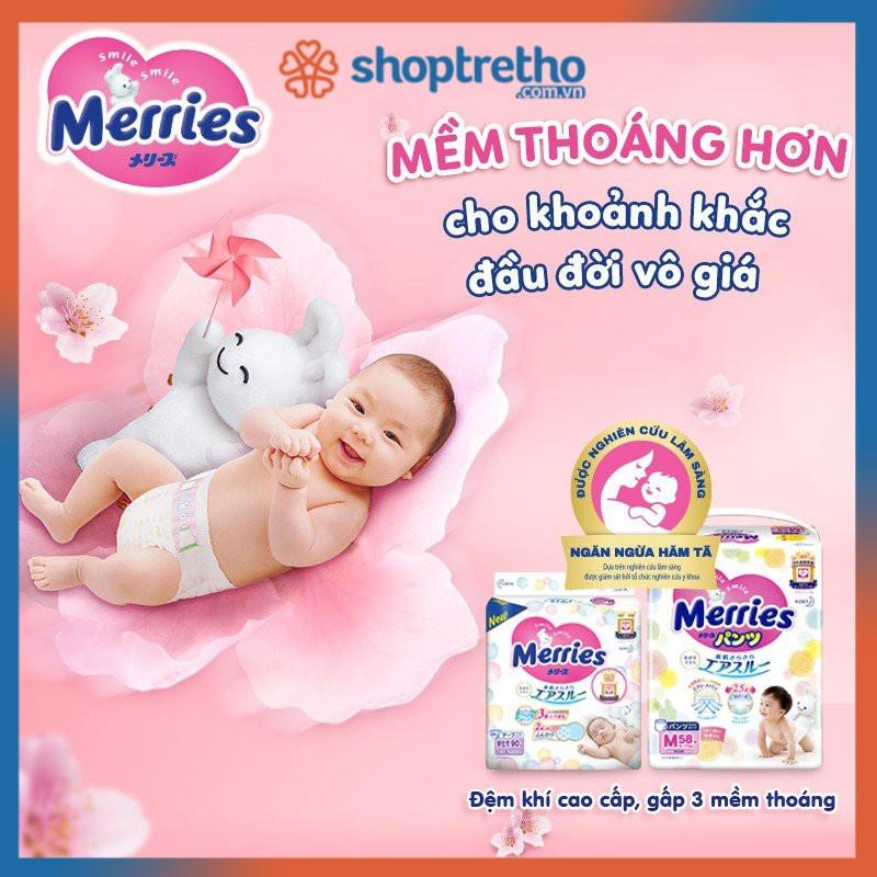 Bỉm dán Merries Newborn 76+6 m Nhật Bản