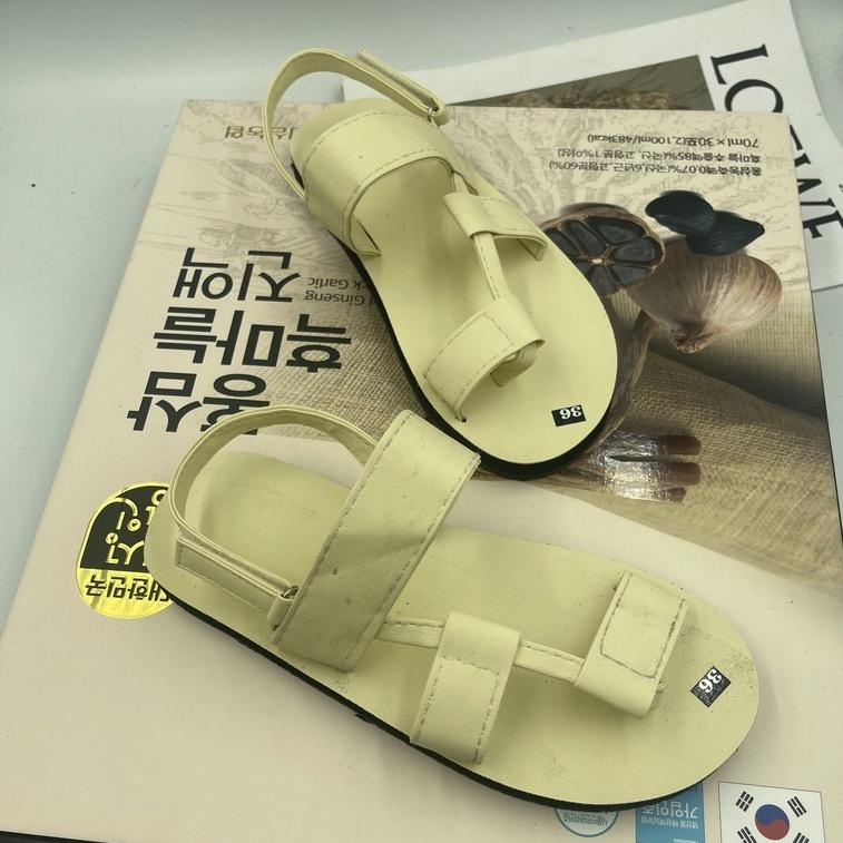 Giày xăng đan dép xăng đan sandal nữ màu kem-sandal đồng nai