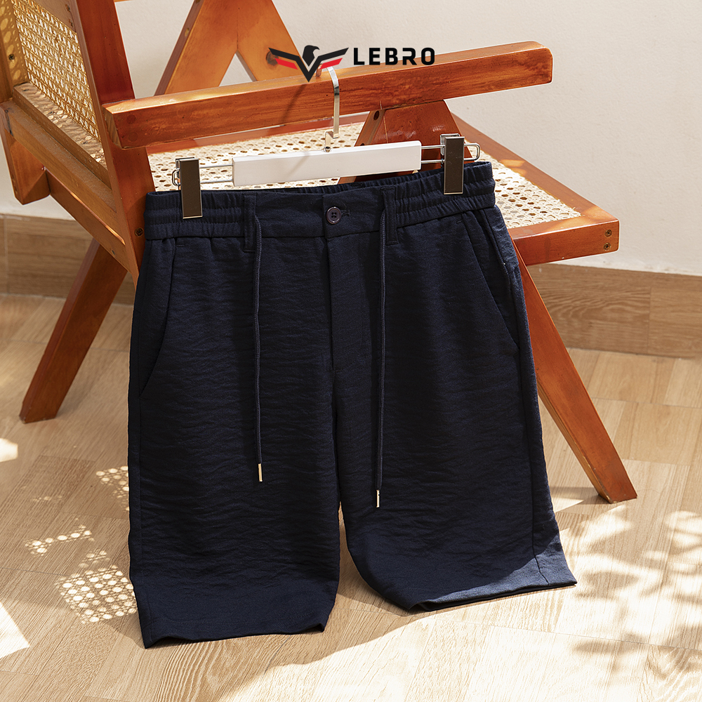 Quần đũi short nam, quần đùi đũi nam, quần sooc đũi nam chất liệu Linen cao cấp chất liệu thoáng mát LEBRO QSD23-01