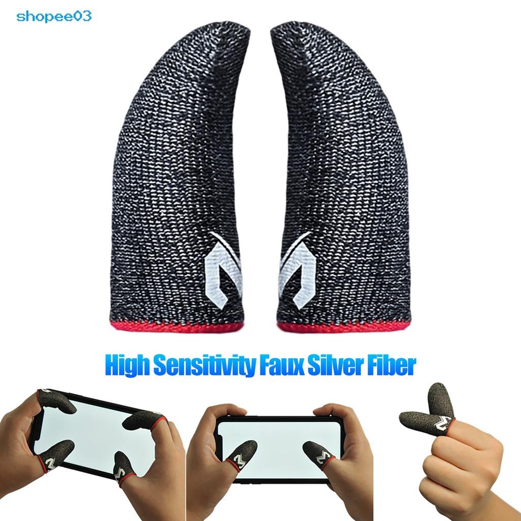 Wide Application Gaming Finger Sleeve Sweat Absorption Game Finger Protector Smooth for Mobile Game Controller