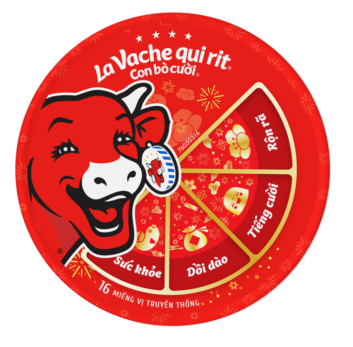 Phô mai Con Bò Cười Vị Truyền Thống 16 miếng La Vache qui rit - COMBO 5 hộp bổ sung Canxi