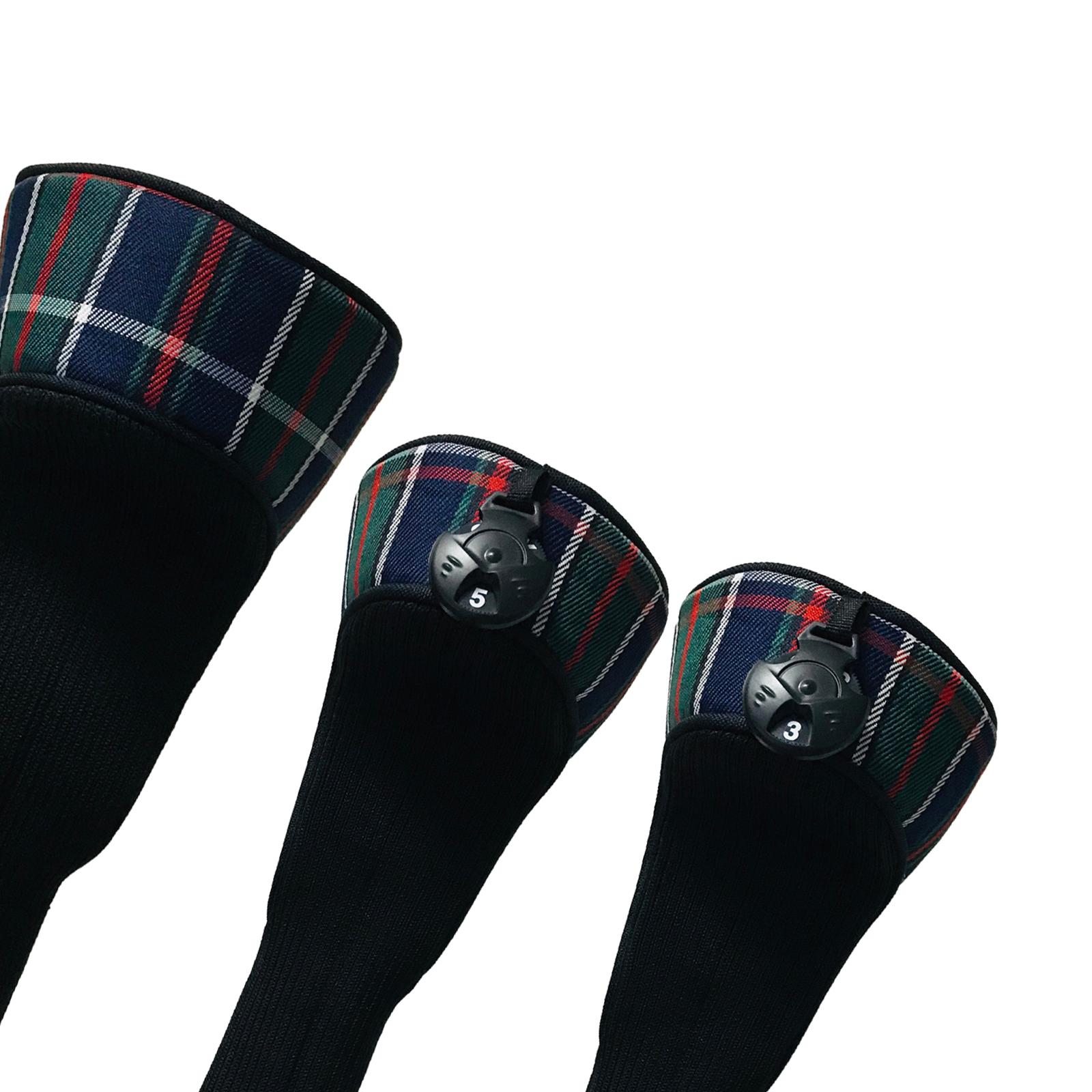 3Pcs Golf Club Headcovers Numbered 1, 3, 5,7, X, Fits Oversized Drivers, Utility,Fairway Clubs, 460cc Fairway Wood Driver Hybrid Headcover Protectors