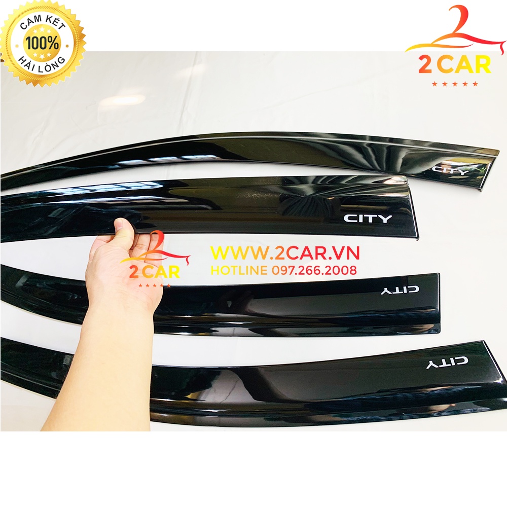 Vè che mưa xe Honda City 2015 - 2020, 2021, 2022 nhựa đen cao cấp - Giá 1 bộ