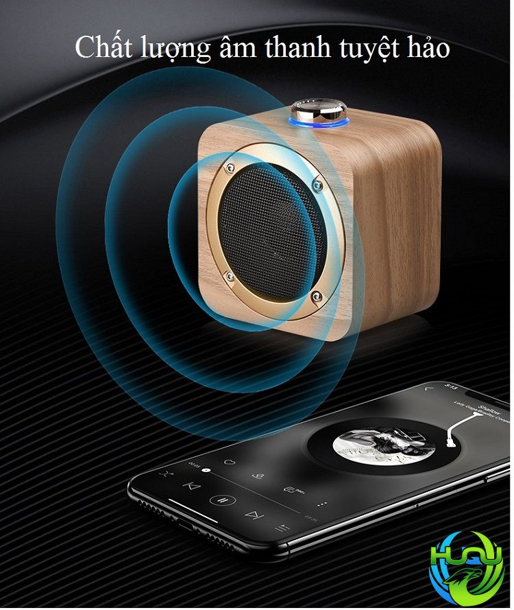 Loa Bluetooth Xách Tay Mini Huqu HQ-Q1B-Âm Thanh Chân Thực-Hàng Chính Hãng 