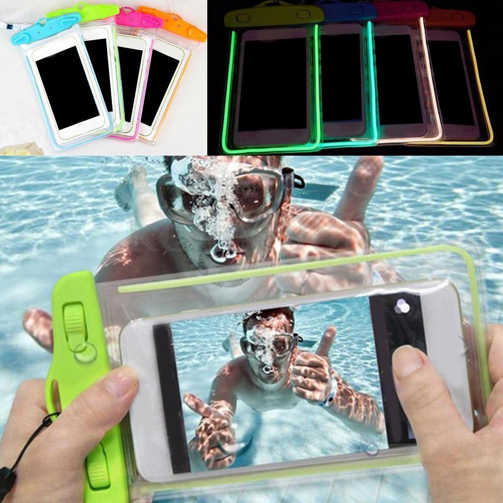 3xUnderwater Waterproof Cell Phone Pouch Dry Bag Case Cover Touchscreen Blue