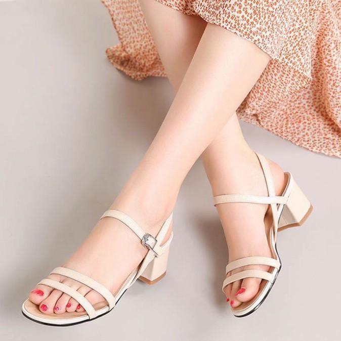 Sandal gót vuông quai mảnh MÃ HG_S3