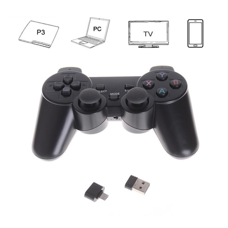 Tay Cầm Chơi Game Không Dây 2.4ghz Cho PS3 - máy ví tính - PC - Smart tivi - TV Box - miếng lót chuột