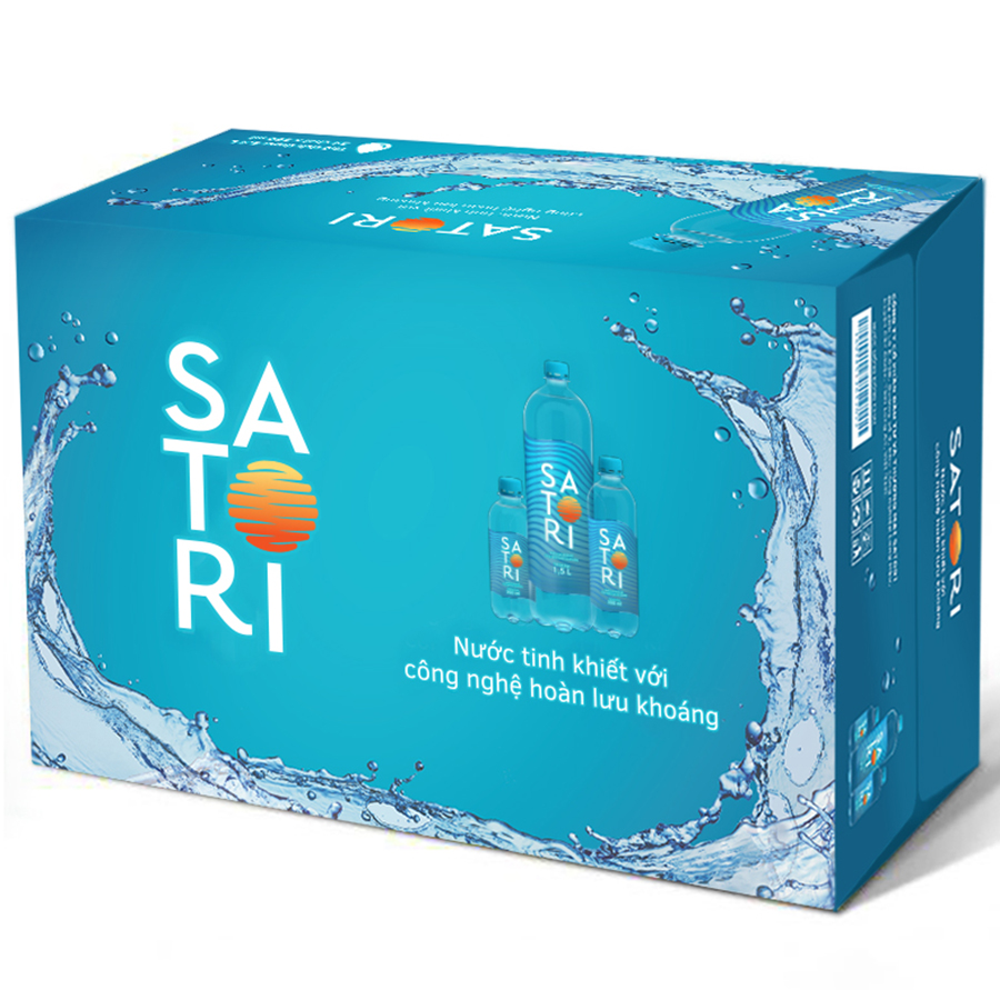 Thùng 24 chai nước tinh khiết Satori 350ml