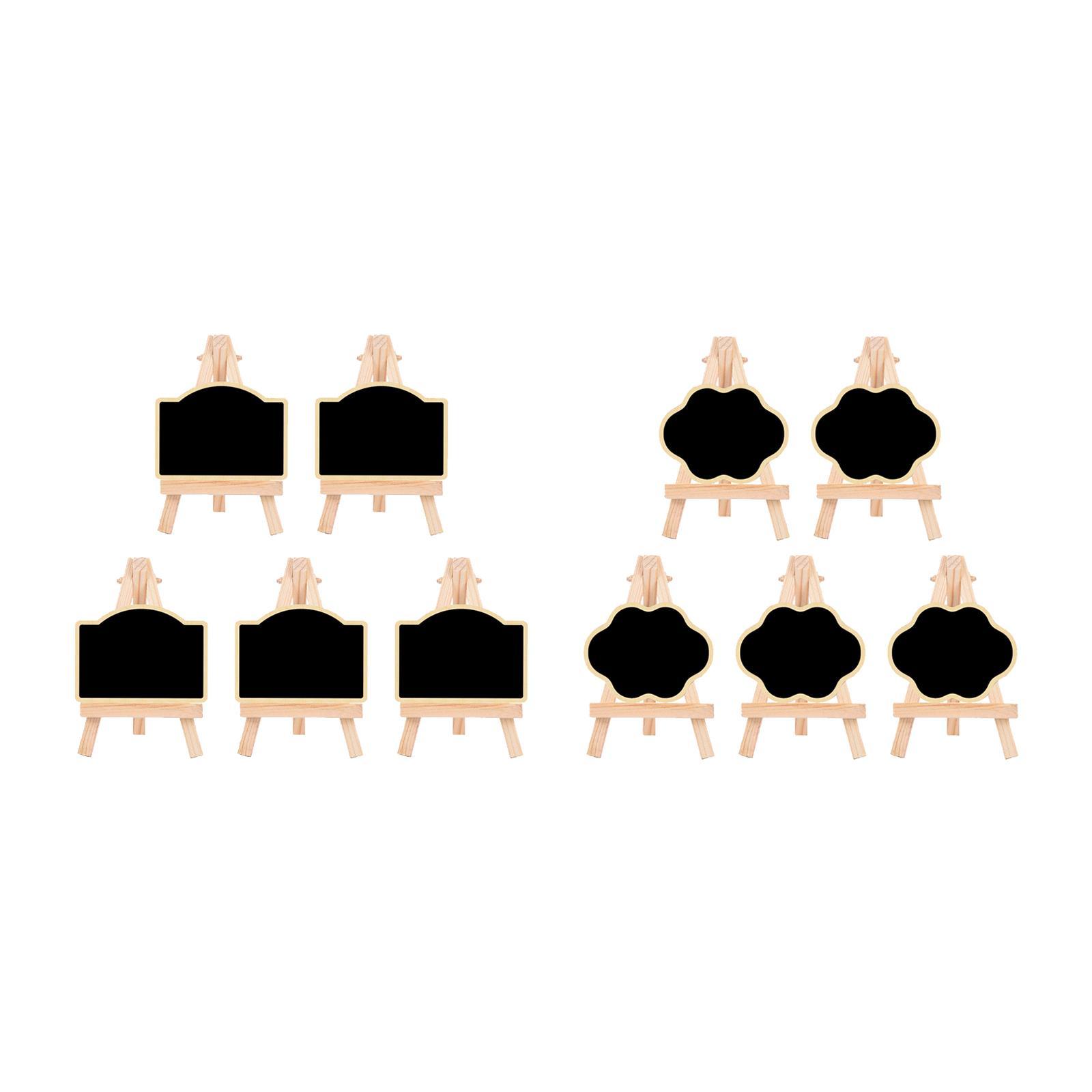 10 Pieces Blackboard Wedding Signs Wooden with Stands