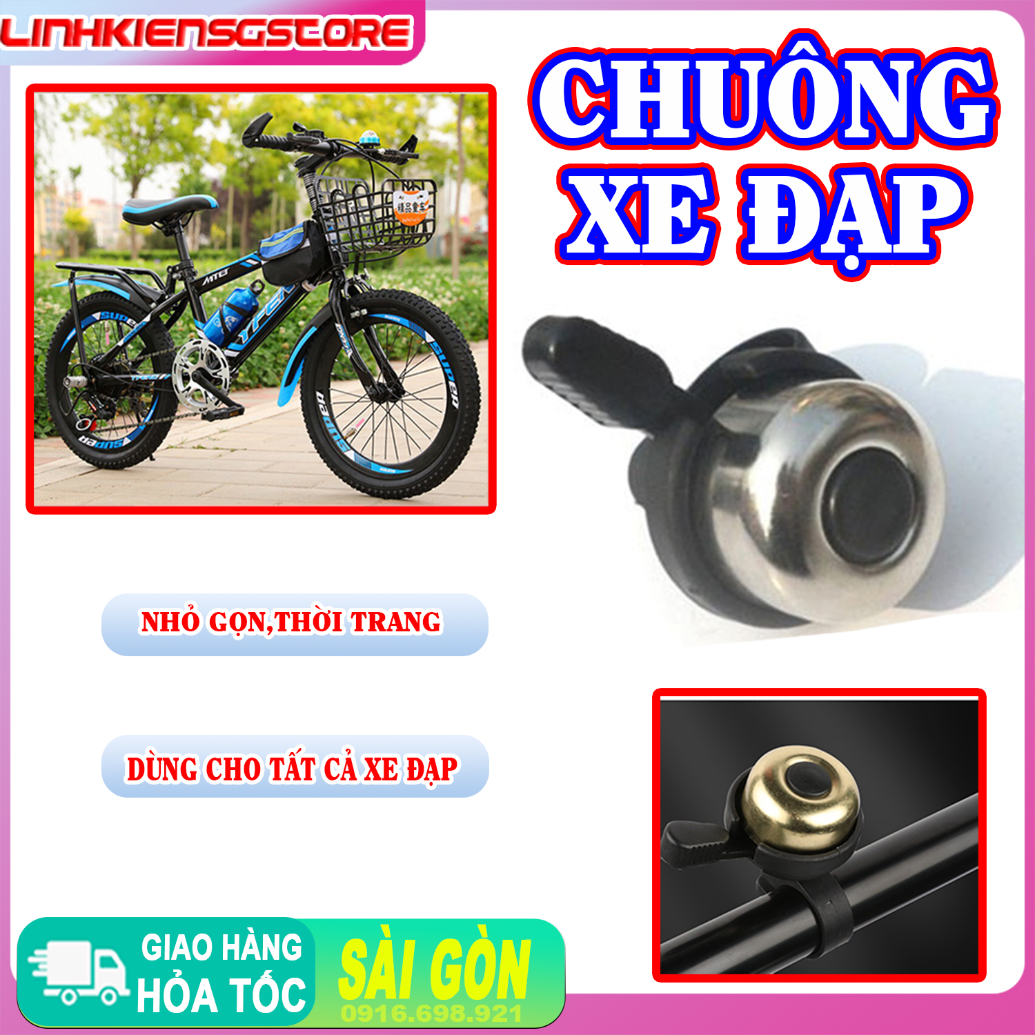 GIÁ SỈ Chuông gõ xe đạp nhôm kim loại thể thao cao cấp