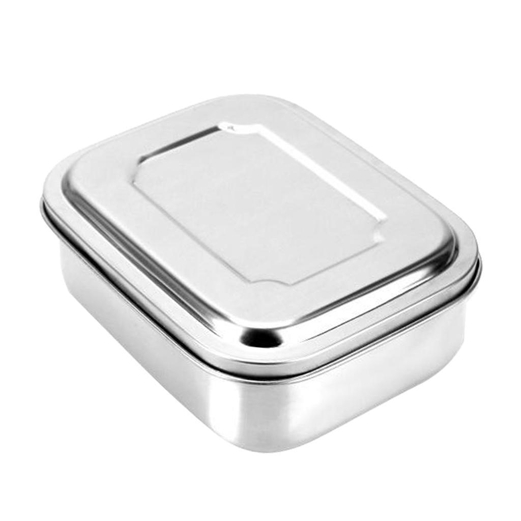 Portable Stainless Steel Bento Lunch Box Dinner Snacks Food Container