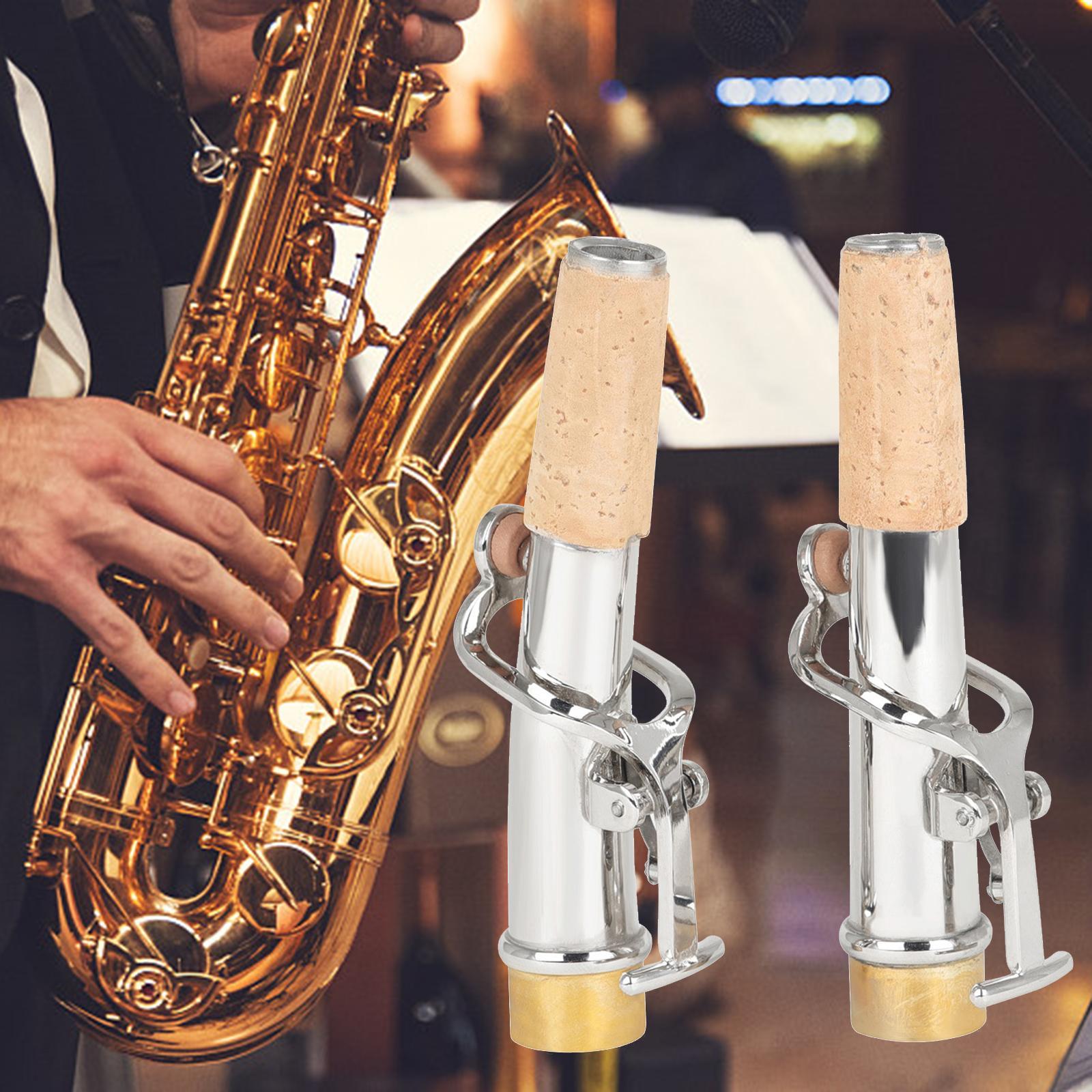 2x Saxophone Neck Elbow Bend Neck Replacement Straight Neck Sturdy for Parts