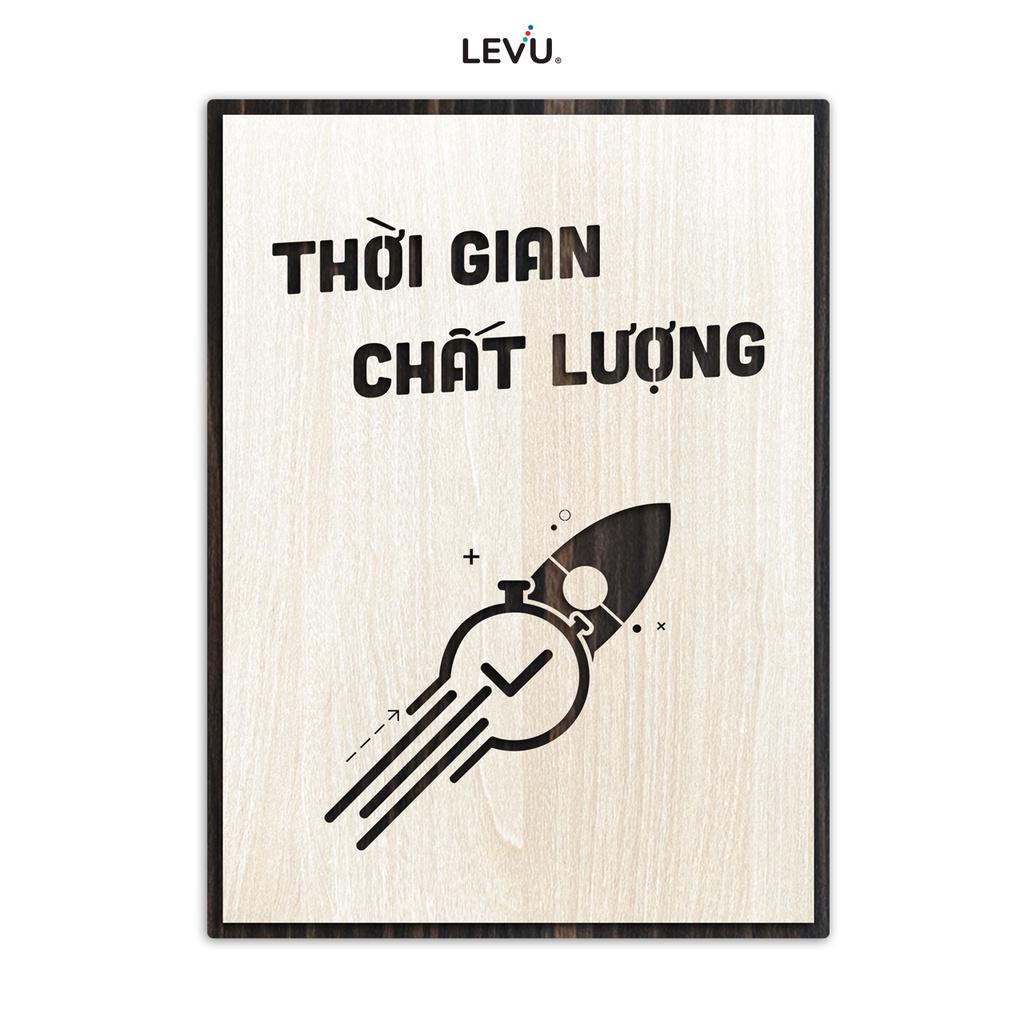 Tranh tạo động lực gỗ LEVU LV130 "Thời gian chất lượng"