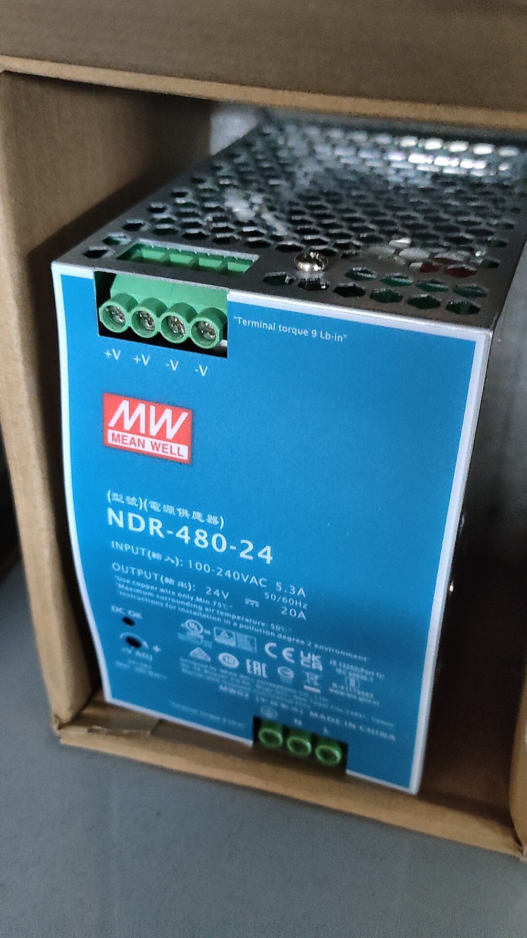 Nguồn Meanwell NDR-480-24 Hàng nhập khẩu